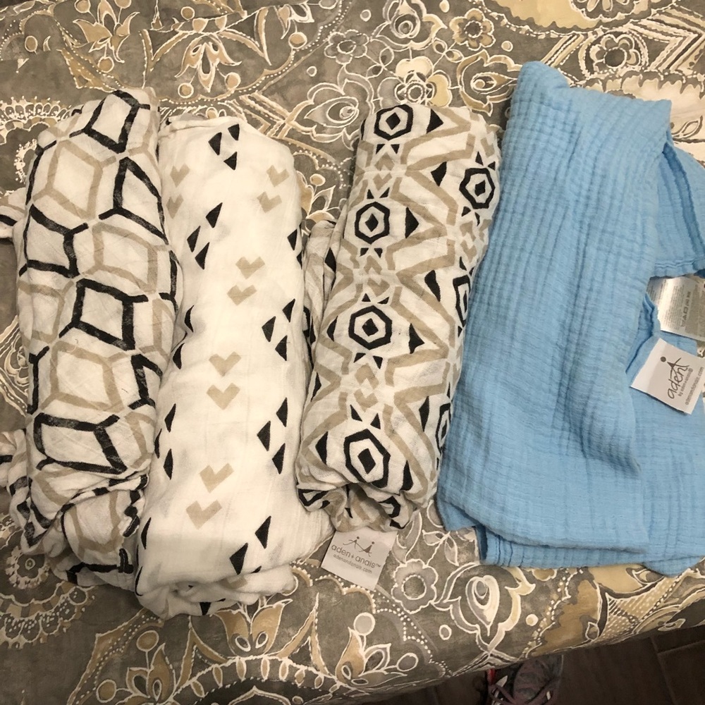 Aden + Anais swaddles